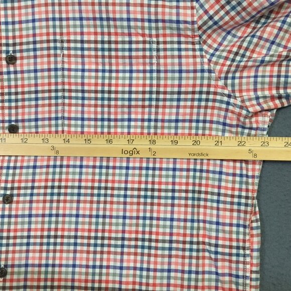 Johnnie-O Shirt Men's L Malibu Red Plaid Todd Hangin' Out Long Sleeve Button Up - Picture 4 of 11